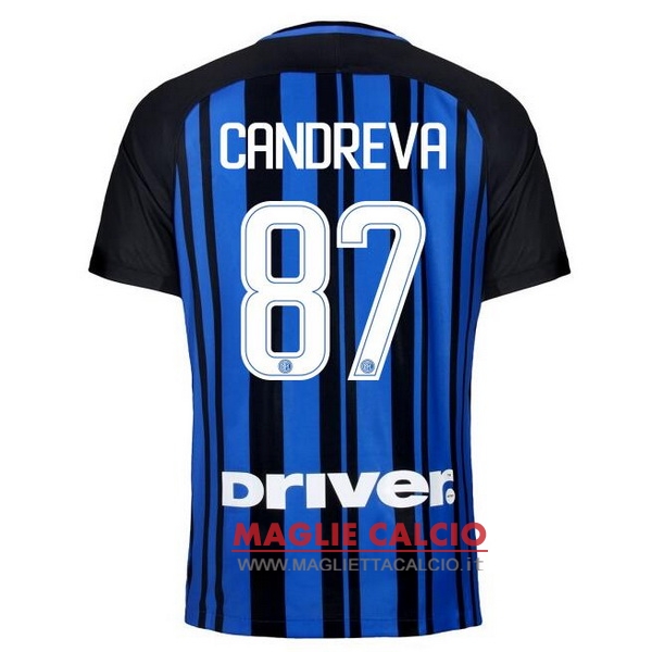 nuova maglietta inter milan 2017-2018 candreva 87 prima